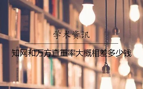 知網(wǎng)和萬方查重率大概相差多少錢？