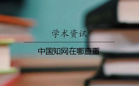 中國知網在哪查重