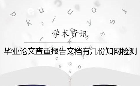 畢業(yè)論文查重報(bào)告文檔有幾份知網(wǎng)檢測結(jié)果