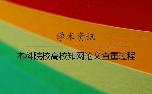 本科院校高校知網(wǎng)論文查重過程