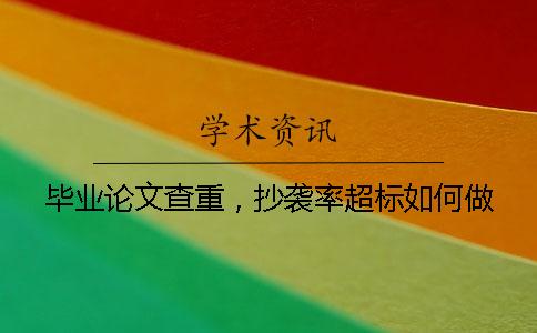 畢業論文查重，抄襲率超標如何做？